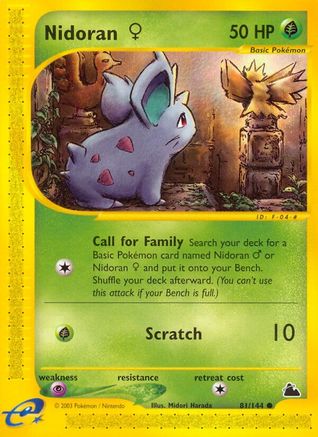 Nidoran (81/144) (Female) [Skyridge]