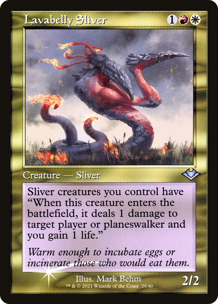 Lavabelly Sliver (Retro Frame) (MH1-029) - Modern Horizons 1 Timeshifts Etched Foil-1