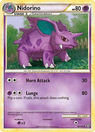 Nidorino (46/102) [HeartGold & SoulSilver: Triumphant]-1