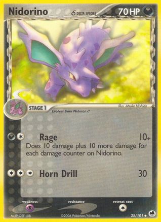 Nidorino (35/101) (Delta Species) (Stamped) [EX: Dragon Frontiers]-1