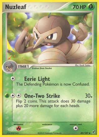 Nuzleaf (43/107) (Stamped) [EX: Deoxys]-1