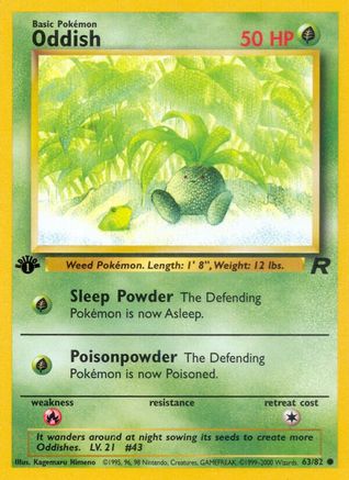 Oddish (63/82) [Team Rocket 1st Edition]-1