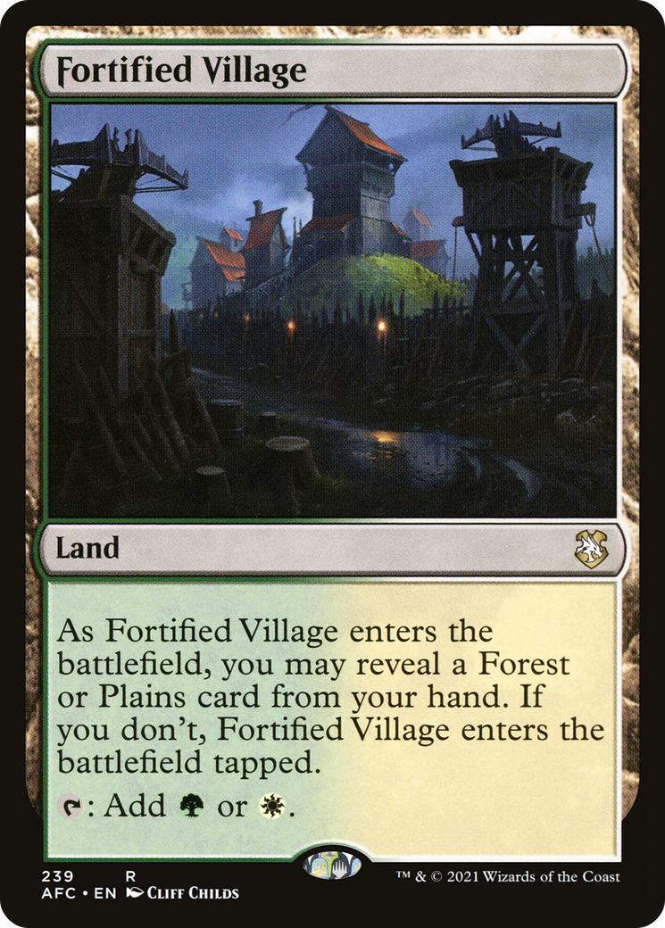 Fortified Village [Dungeons & Dragons: Adventures in the Forgotten Realms Commander]-1