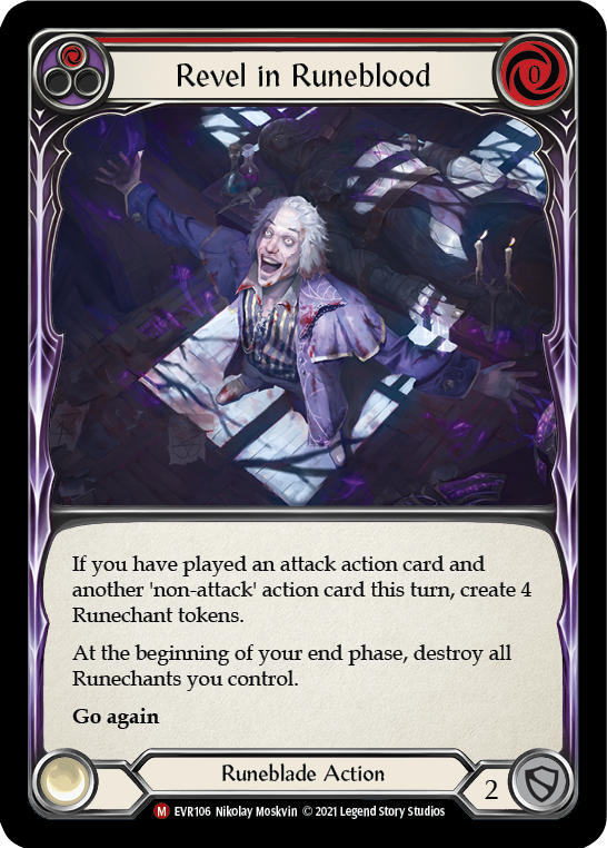 Revel in Runeblood [EVR106] (Everfest)  1st Edition Rainbow Foil-2