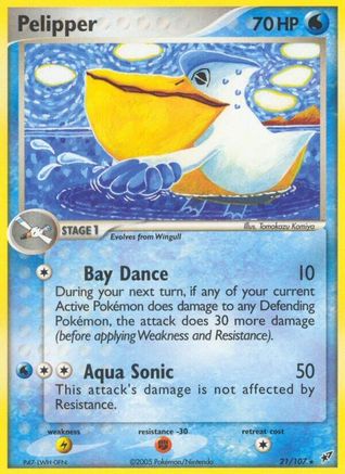 Pelipper (21/107) (Stamped) [EX: Deoxys]-1