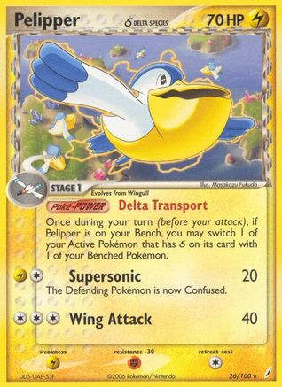 Pelipper(26/100) (Delta Species) [EX: Crystal Guardians]-1