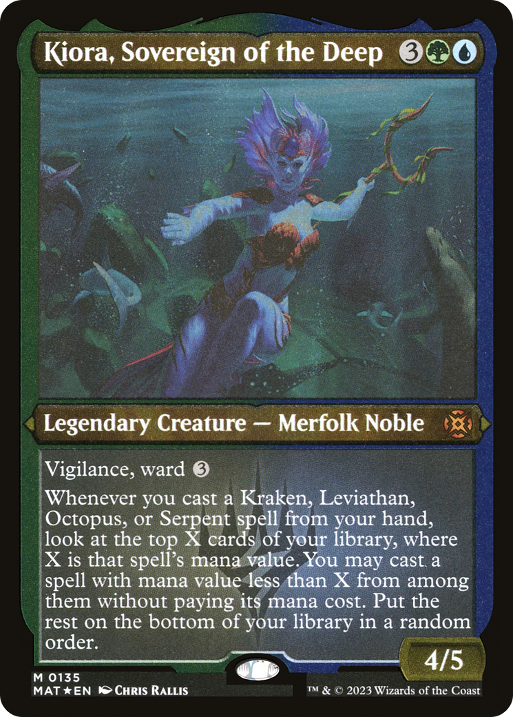 Kiora, Sovereign of the Deep (MAT-135) - March of the Machine: The Aftermath Etched Foil-1