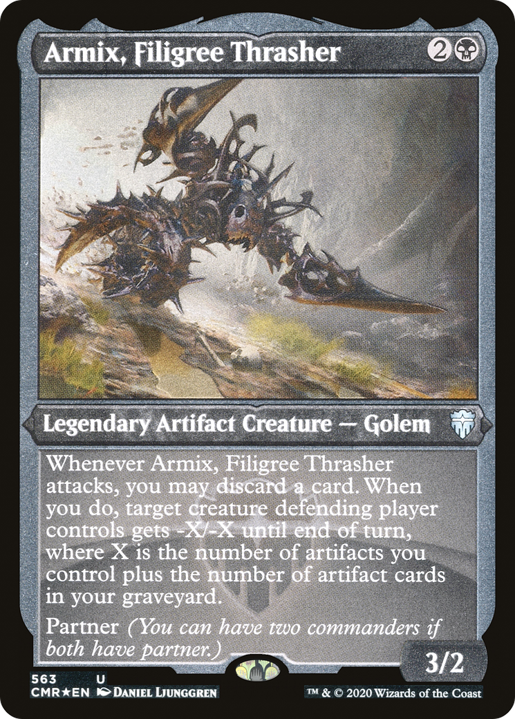 Armix, Filigree Thrasher (Etched) [Commander Legends]-1