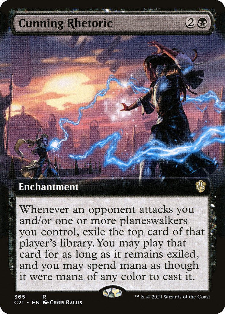 Cunning Rhetoric (Extended Art) [Commander 2021]-1