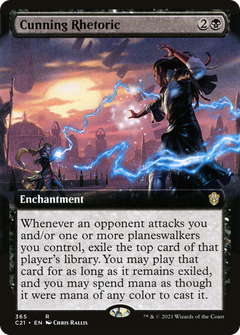 Cunning Rhetoric (Extended Art) [Commander 2021]-1