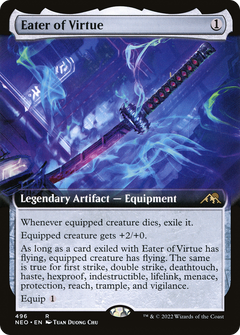Eater of Virtue (Extended Art) (NEO-496) - Kamigawa: Neon Dynasty: (Extended Art) Foil-1