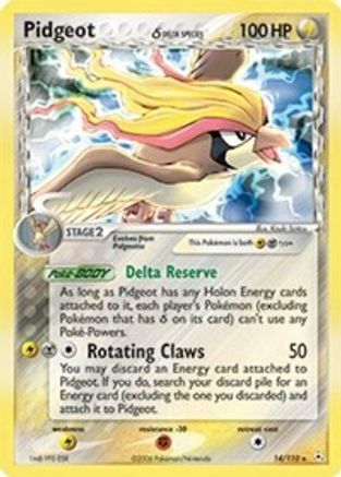 Pidgeot (14/110) (Delta Species) (Stamped) [EX: Holon Phantoms]-1