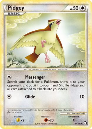 Pidgey (71/102) [HeartGold & SoulSilver: Triumphant]-1