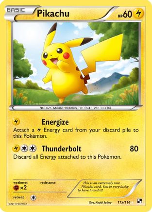 Pikachu (115/114) [Black & White: Base Set]-1