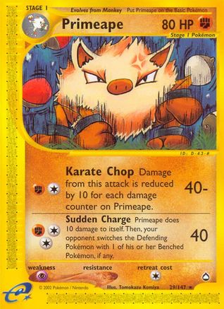 Primeape (29/147) [Aquapolis]-1