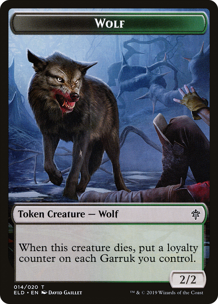 Wolf Token (ELD-014) - Throne of Eldraine Tokens-1