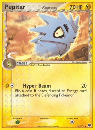 Pupitar (59/101) (Delta Species) [EX: Dragon Frontiers]-1