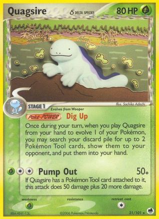 Quagsire (21/101) (Delta Species) (Stamped) [EX: Dragon Frontiers]-1
