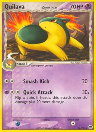 Quilava (36/101) (Delta Species) [EX: Dragon Frontiers]-1
