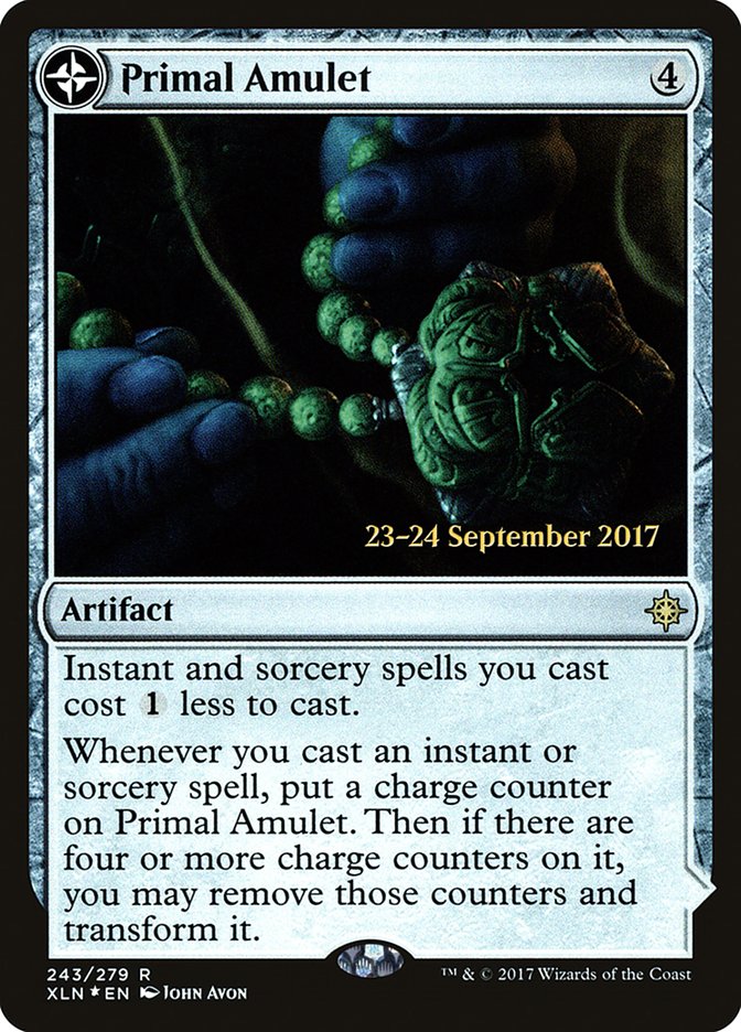 Primal Amulet // Primal Wellspring [Ixalan Prerelease Promos]-1