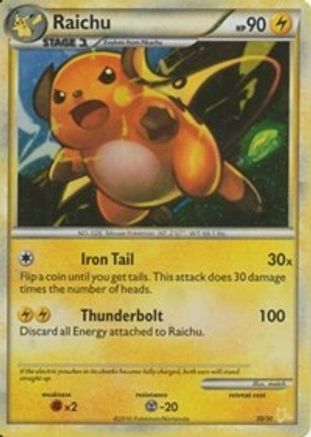 Raichu (30/30) [HeartGold & SoulSilver: Trainer Kit - Raichu]-1