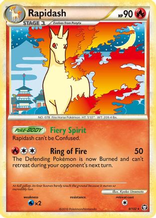 Rapidash (8/102) [HeartGold & SoulSilver: Triumphant]-1