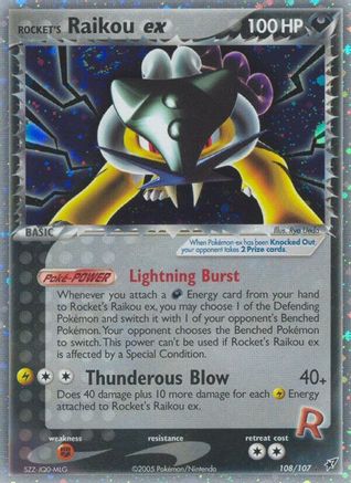 Rocket's Raikou ex (108/107) [EX: Deoxys]-1
