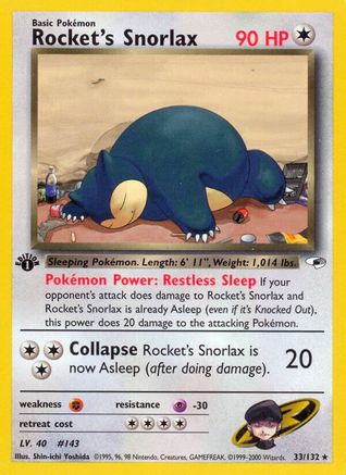 Rocket's Snorlax (33/132) [Gym Heroes Unlimited]-1