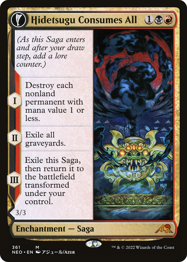 Hidetsugu Consumes All // Vessel of the All-Consuming (Showcase Soft Glow) [Kamigawa: Neon Dynasty]-3