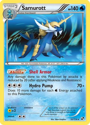 Samurott (32/114) [Black & White: Base Set]-1