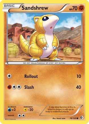 Sandshrew (78/149) [Black & White: Boundaries Crossed]-1