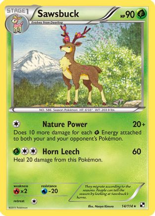 Sawsbuck (14/114) [Black & White: Base Set]-1