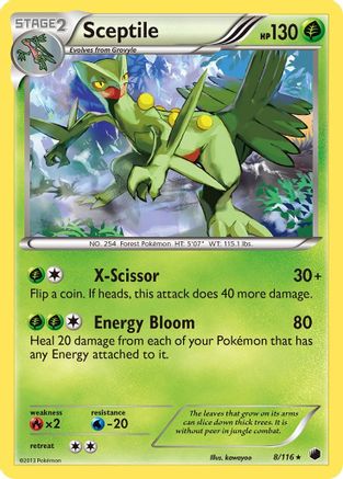 Sceptile (8/116) [Black & White: Plasma Freeze]-1