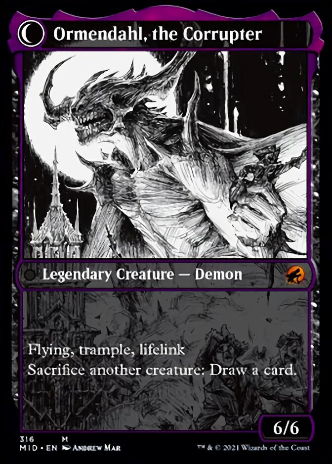 Jerren, Corrupted Bishop // Ormendahl, the Corrupted (Showcase Eternal Night) [Innistrad: Midnight Hunt]-2
