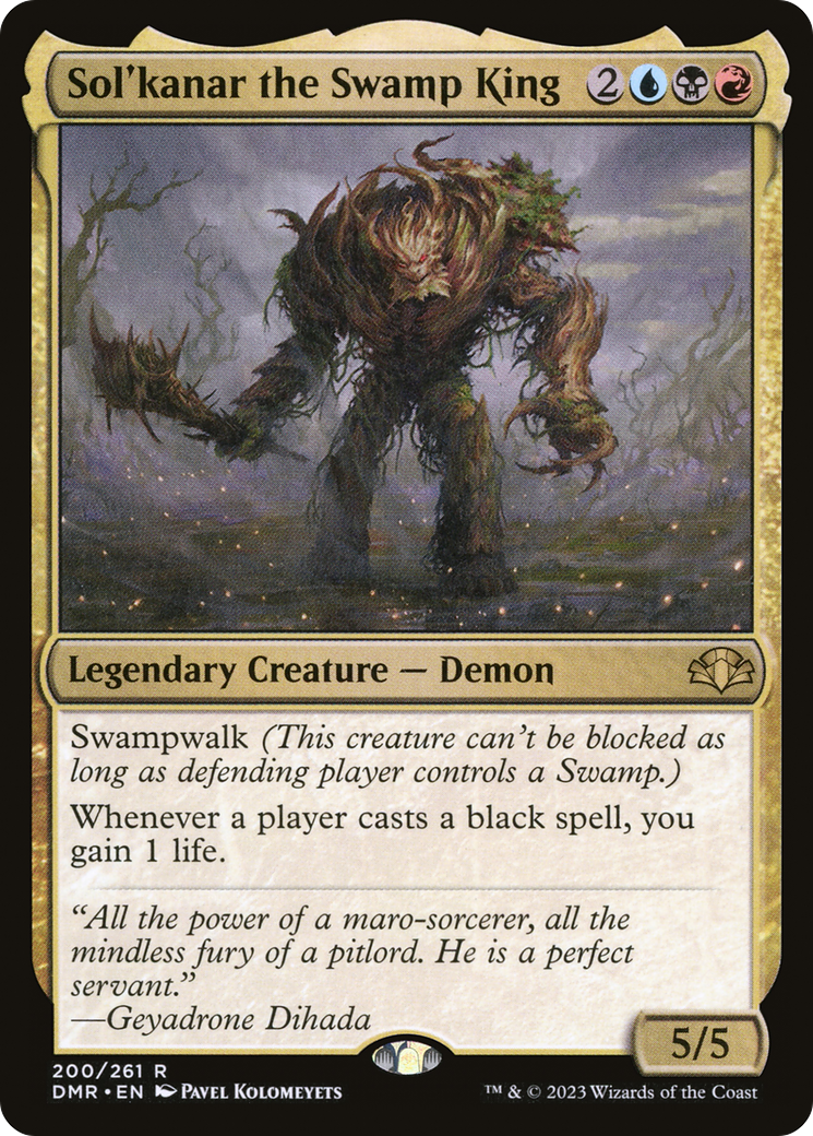 Sol'kanar the Swamp King [Dominaria Remastered]-1