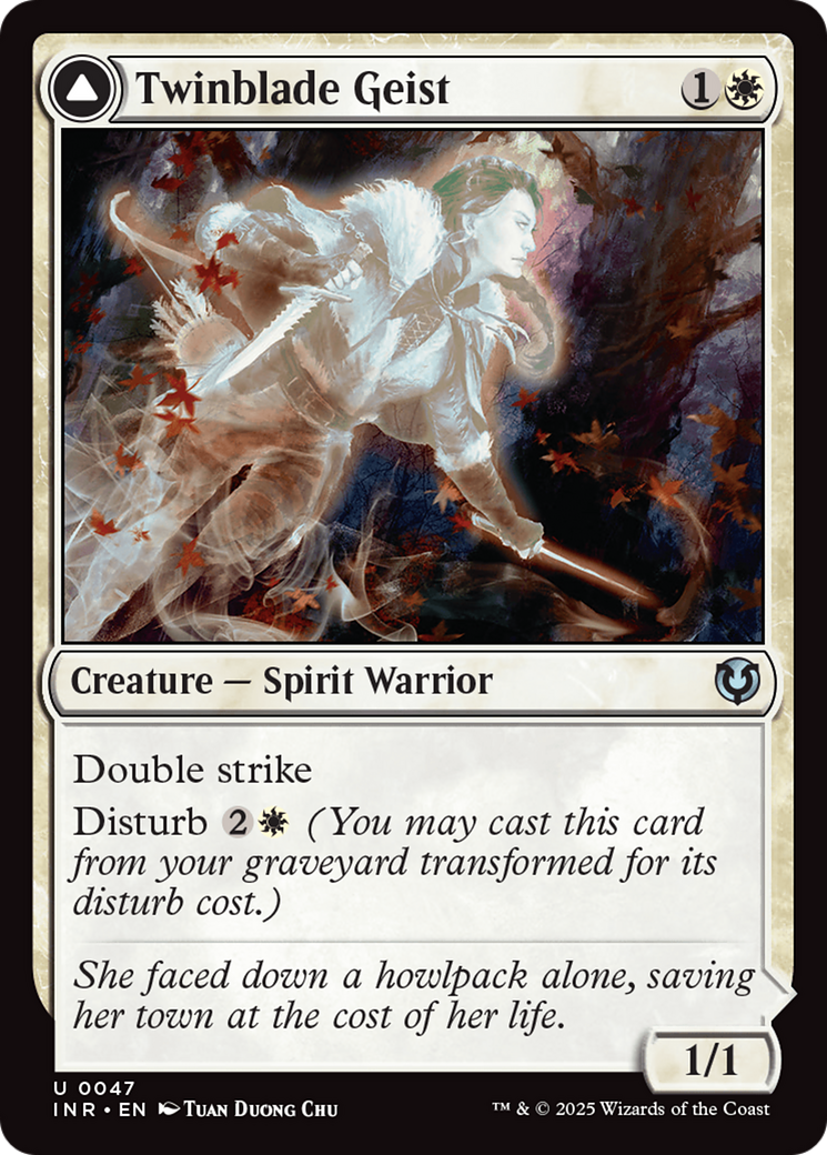 Twinblade Geist (INR-047) - Innistrad Remastered: (enchantment) Foil-3