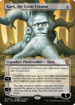 Karn, the Great Creator (Borderless) [Bloomburrow Commander]-1
