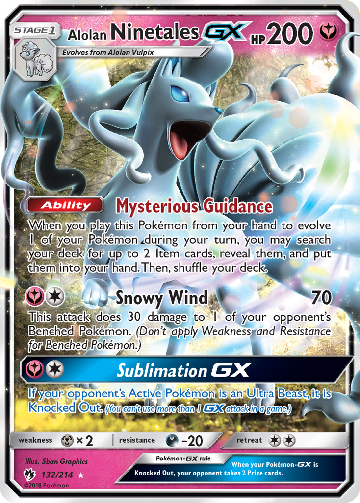 Alolan Ninetales GX (132/214) [Sun & Moon: Lost Thunder]-1