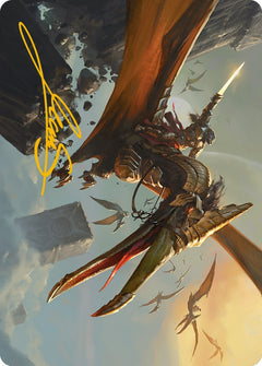 Skyhunter Strike Force Art Card (Gold-Stamped Signature) [Phyrexia: All Will Be One Art Series]-1