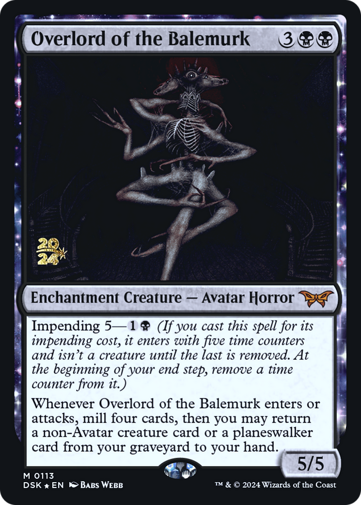 Overlord of the Balemurk [Duskmourn: House of Horror Prerelease Promos]-1