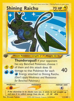 Shining Raichu  - Unlimited Holofoil Neo Destiny - Secret Rare-1