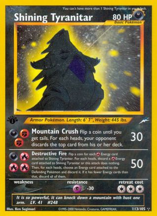 Shining Tyranitar (113/105) [Neo Destiny Unlimited]-1