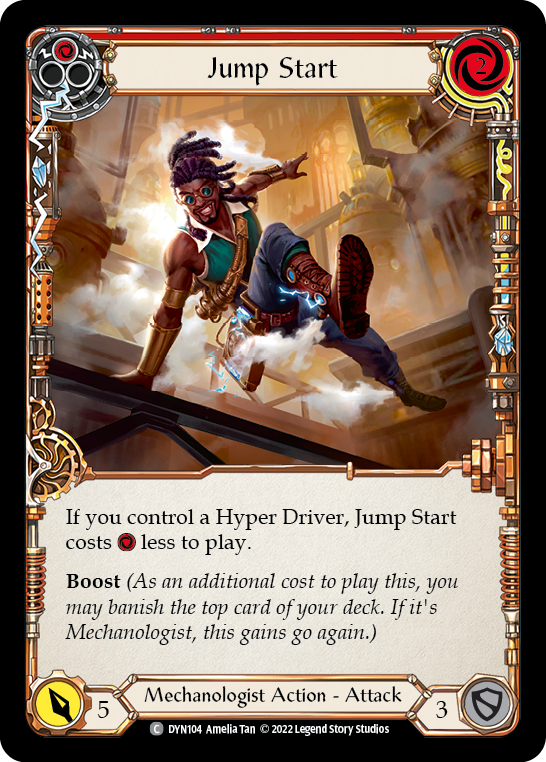 Jump Start (Red) [DYN104] (Dynasty)  Rainbow Foil