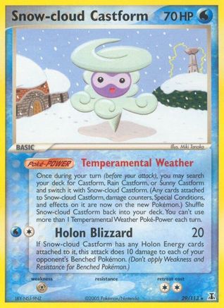 Snow-cloud Castform (29/113) (Stamped) [EX: Delta Species]-1