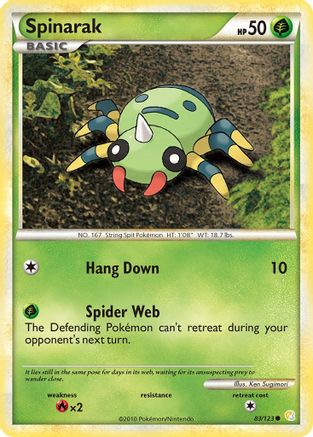 Spinarak (83/123) [HeartGold & SoulSilver: Base Set]-1
