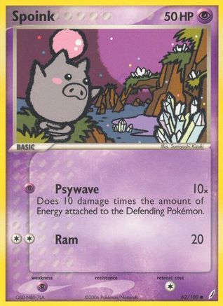 Spoink (62/100) (Stamped) [EX: Crystal Guardians]-1