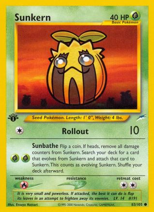 Sunkern (83/105) [Neo Destiny 1st Edition]-1