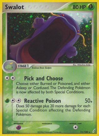 Swalot (11/100) (Stamped) [EX: Crystal Guardians]-1