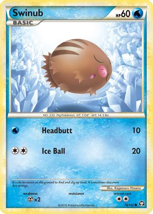 Swinub (79/102) [HeartGold & SoulSilver: Triumphant]-1