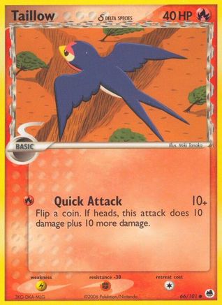 Taillow (66/101) (Delta Species) [EX: Dragon Frontiers]-1